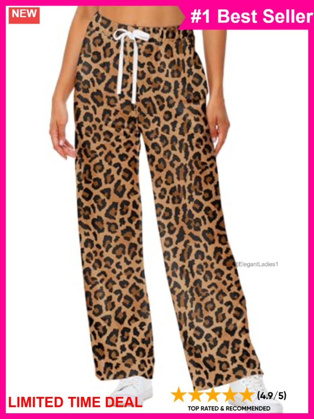 Womens Wide Leg Pajama Pants Drawstring Lounge Bottoms